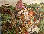 Egon Schiele Landscape at Krumau oil painting reproduction